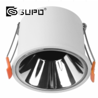 GUPO - Carcasa Empotrable para Downlight en Blanco Cobre, Negro Perla, Borde Estrecho, Antideslumbrante, Apertura Frontal, Marco para MR16 GU10