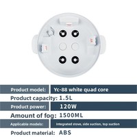 Humidificateur ultrasonique avec fonction de stérilisation, alimentation CA, capacité 1,1L-2,5L, silencieux 36dB, démonstration de la vapeur atomisée pour hotte de cuisine