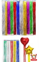 Rideau de franges longues en PET brillant pour décorations de fête, de vacances, à suspendre au mur, accessoires pour photomaton