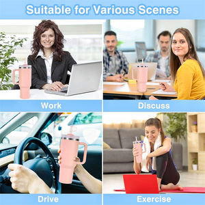 ชุดอุปกรณ์เสริมภาชนะใส่เครื่องดื่มทำจากซิลิโคนชุดอุดกันหกใช้ได้กับถ้วย Stanley CUP ขนาด40ออนซ์30ออนซ์ฝาปิดขวดแบบสี่เหลี่ยมฝาปิดกันรั่วซึม - Product Image 5