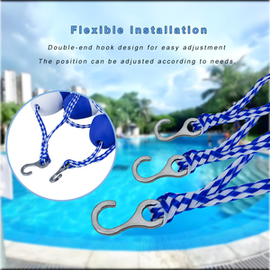 Corde de piste de piscine <span class=keywords><strong>anti</strong></span>-vague Équipement de piscine Ligne de flotteur de piscine de sécurité avec 2 crochets - Product Image 4