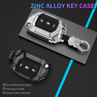 Funda de aleación de Zinc para llave de control remoto de coche para Jeep Wrangler JL TJ Gladiator JT 2018 2019 accesorios de soporte llavero Fob