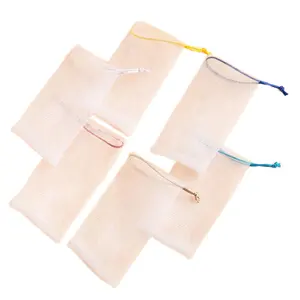 Hengmo Portable Hangable Foaming Mesh Bag Clean Soap Saver for Bath and Shower Delicate Foam Network for Body Cleansing