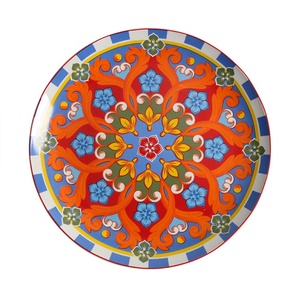 <span class=keywords><strong>Assiette</strong></span> en céramique écologique personnalisée avec motif de dessin animé rond coloré Plat de service en <span class=keywords><strong>porcelaine</strong></span> pour la maison <span class=keywords><strong>ou</strong></span> les fêtes - Product Image 4