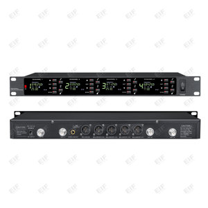 DA-8024 Micrófono Inalámbrico de Mano de 4 Canales para KTV, Karaoke y Transmisión en Vivo con Batería AA y Conector XLR - Product Image 6