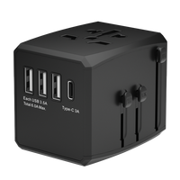 Adaptateur de voyage universel tout-en-un dans le monde entier Chargeur mural à courant nominal 6A Prise d'alimentation secteur Adaptateur de voyage universel pratique