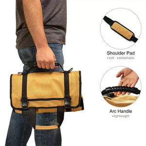 Custom Heavy-Duty Canvas Multi-Purpose Motorcycle <b>Tool</b> Roll Pouch Waterproof Wrench Organizer Roll-Up <b>Tool</b> <b>Bag</b> for Electricians - Product Image 4