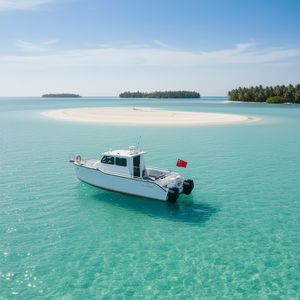 Catamaran à moteur en aluminium haute vitesse de 32,5 pieds, bateau hors-bord rapide de 25 nœuds, avec deux moteurs de 150 CV, bateau en alliage pour le charutage commercial - Product Image 5