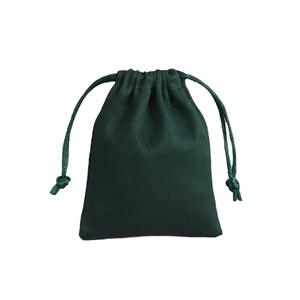 Grandi borse in velluto morbido organico con <span class=keywords><strong>maniche</strong></span> a ventaglio nero coulisse in velluto verde per gioielli e regali Logo personalizzato riciclabile - Product Image 3