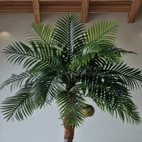 NINI Planta Artificial Moderna Tropical Impermeable Ecológica de Tamaño Personalizado: Anturio, Palma Agujera, Cocotero de Plástico