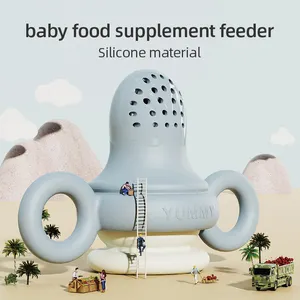 बच्चे को खिलाने काटने 2021 निचोड़ कस्टम बेबी फल खाद्य फीडर बैग निपल शांत