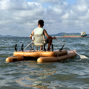 도매 제조업체 신규 시리즈 생산 모터 장착 우드 그레인 팽창식 낚시 플랫폼 - Product Image 4