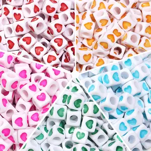 JC Crystal Custom 500 Grams Acrylic Letter Diy Beads High Quality Flat Round Acrylic Alphabet Letter Beads For Bracelet Making