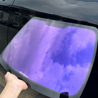 Film solaire pour vitres de voiture 3 plis, argent sputterisé, violet caméléon, 64% VLT, 100% anti-UV, 98% anti-IR, effet de changement de couleur, OEM