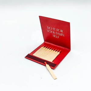 4.8厘米个火柴棒红色提示火柴盒配自定义标志扣10棒火柴火柴 - Product Image 4