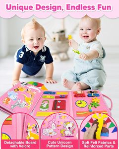 Tablero de Actividades Montessori, Juguetes para Niñas Pequeñas, Regalo de Cumpleaños, Libro de Actividades |   Juguete de Viaje de Avión y Auto, Juguetes Educativos de Aprendizaje - Product Image 6