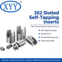 Insert fileté autoforeur de type 302 en acier inoxydable pour renforcement de filetage endommagé