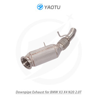 Downpipe YT untuk BMW X3/X4 N20 2.0T dengan Selubung Insulasi Panas Katalis 200-Molibdenum