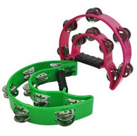 Double Row Percussion Tambourines Educational Musical Instrument with Durability 250g Wholesale
