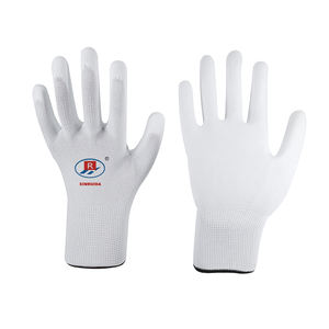 Beyaz PU eldiven XL boyutu yağ geçirmez kaymaz inşaat iş eldivenleri naylon kaplı koruyucu eldiven inşaat gıda endüstrileri - Product Image 1