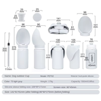 Modèle EY 001, logo personnalisé, non automatique, moderne, solide, pliable, arrondi, PC+ABS, écologique, étanche IPX5, utilisation en extérieur, pour animaux de compagnie