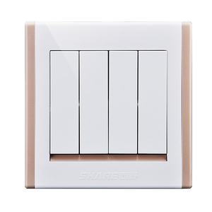 SHARE Interrupteur à quatre voies unidirectionnel série JM 16A 250V UK, résistant au feu, en PC, pour usage familial, produit chinois très vendu et longue durée de vie - Product Image 1