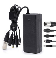 Chargeur Universel 42V 2A 5 Fiches pour Batterie au Lithium 36V Compatible avec Vélo Électrique Trottinette Rad Power Bike