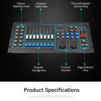 Console d'éclairage DMX512, contrôleur DMX programmable pour l'éclairage de scène de mariage et de fête