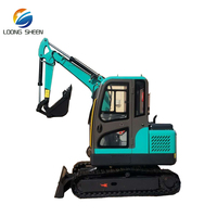 Mini-excavatrice hydraulique sur chenilles en promotion, compacte, pour jardinage, avec accessoires optionnels pour l'aménagement paysager et les petits projets