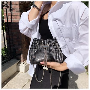 Sac à main seau pour femme, nouveau modèle, à prix abordable, avec chaîne et perles, pochette de soirée, sac de mariage, fournisseur Tanjing - Product Image 5