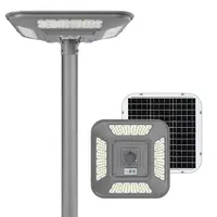 Lampadaires solaires LED étanches IP65 pour usage routier, alimentation par batterie, structure en alliage d'aluminium, télécommande, éclairage solaire extérieur