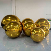 Grande sphère miroir en PVC réfléchissant pour publicité commerciale, balle miroir hermétique, ballon miroir de disco
