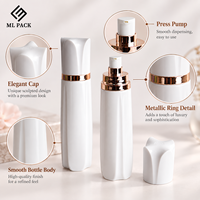 Flacon pompe cosmétique vide de luxe personnalisé sans air pour sérum, essence, emballage de soins de la peau OEM ODM Vente en gros 150ml
