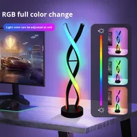 Lampe de nuit LED intelligente à synchronisation musicale, contrôle sans fil par application, RGB, à intensité variable, pour chambre à coucher, lampe de chevet LED, ambiance algues marines