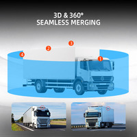 Wemaer camión 360 grados Cámara Monitor sistema DVR vehículo Cámara Video coche pájaro vista monitoreo 4 canales cámaras sistema para autobús