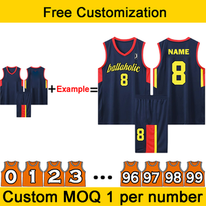 Maillot de basket-ball personnalisé avec logo, motifs et numéros pour hommes, femmes, équipe, compétition, respirant, séchage rapide, ensemble uniforme de basket-ball - Product Image 3