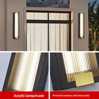 Lampu Dinding Luar Ruangan Modern Mewah Tahan Air untuk Balkon Eksterior, Pintu Masuk Vila, Taman, dan Pagar Halaman