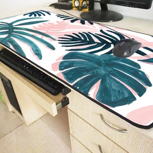 Màu Xanh lá cây màu hồng chuối lá cây chơi game chống trượt khóa cạnh bàn phím chuột Mat cho game thủ - Product Image 1