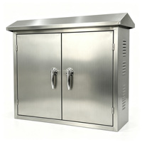 Fabricación de Chapa Metálica Personalizada OEM ODM, Caja de Distribución Eléctrica de Acero Inoxidable con Doble Puerta