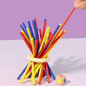 Jeu de société familial amusant pour améliorer la coordination, la concentration, la patience et l'équilibre – Jouets en bois en forme de bâtonnets - Product Image 5