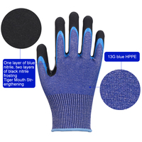 Gants de travail résistants aux coupures XINGYU HPPE enduits de nitrile, gants de sécurité anti-coupures, gants résistants aux coupures pour la cuisine et l'industrie
