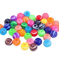 Perles décoratives en acrylique en forme de cœur, colorées, à gros trous, pour perruques, dreadlocks, cheveux tressés, accessoires de bricolage, ornements capillaires pour filles