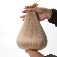 Großhandel Brasilianische Keratin-Klebeverbindungen U-Tip Haarverlängerungen Echthaar Doppelt Gezogen Remy Virgin Micro-Link Anpassbare Farbe