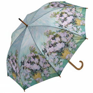Ombrello in legno AU-02201 Van Gogh Art Design "rose bianche" - Product Image 1