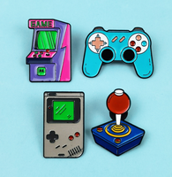 Autocollants décoratifs métalliques en forme de manette de jeu, style dessin animé créatif, pour machines de jeu d'arcade, vente en gros personnalisée, succès commercial