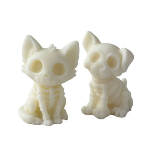 Vela Aromática de Halloween con Forma de Gato Esqueleto, Vela Creativa con Figura de Banda de Fantasmas, Adorno Decorativo para Mesa - Product Image 5