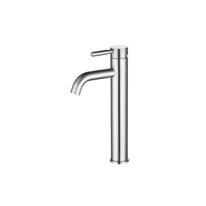 Stainless Steel <b>Single</b>-Cold Faucet Brushed Finish <b>Single</b> Hole Easy Clean Bathroom Sink Fixture - Product Image 3