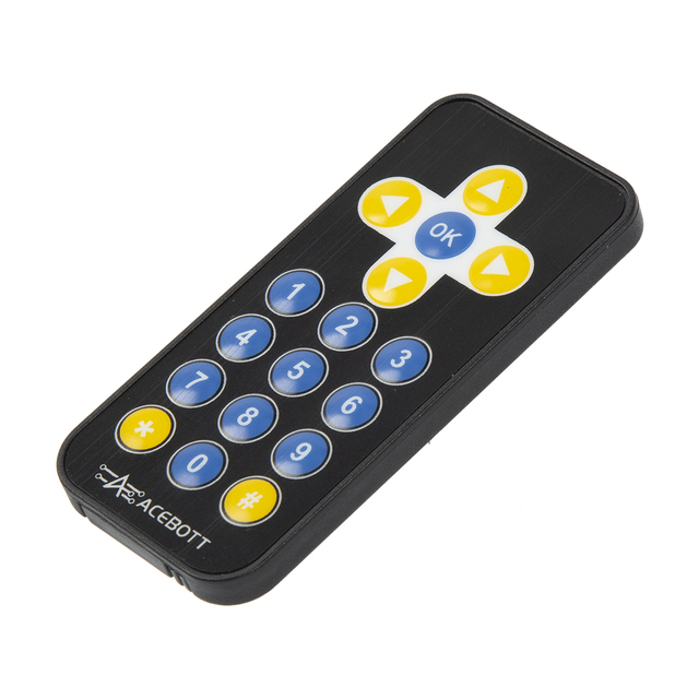 ACEBOTT OEM ODM Customizable Original Universal 17 Keys Ultra-Thin Smart Infrared IR Remote Controller for Arduino Robot Car Kit