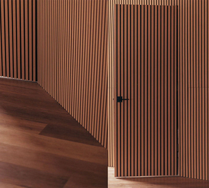 Panneaux acoustiques insonorisants en fibre de polyester de chêne clair au design moderne, écologiques, imperméables et ignifuges, <span class=keywords><strong>solution</strong></span> graphique pour hôtels - Product Image 6