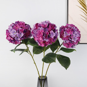 Artificial Hydrangea <b>Flowers</b> 93cm Long High Simulation Silk <b>Flower</b> For Wedding Home Decor Outdoor Props - Product Image 2